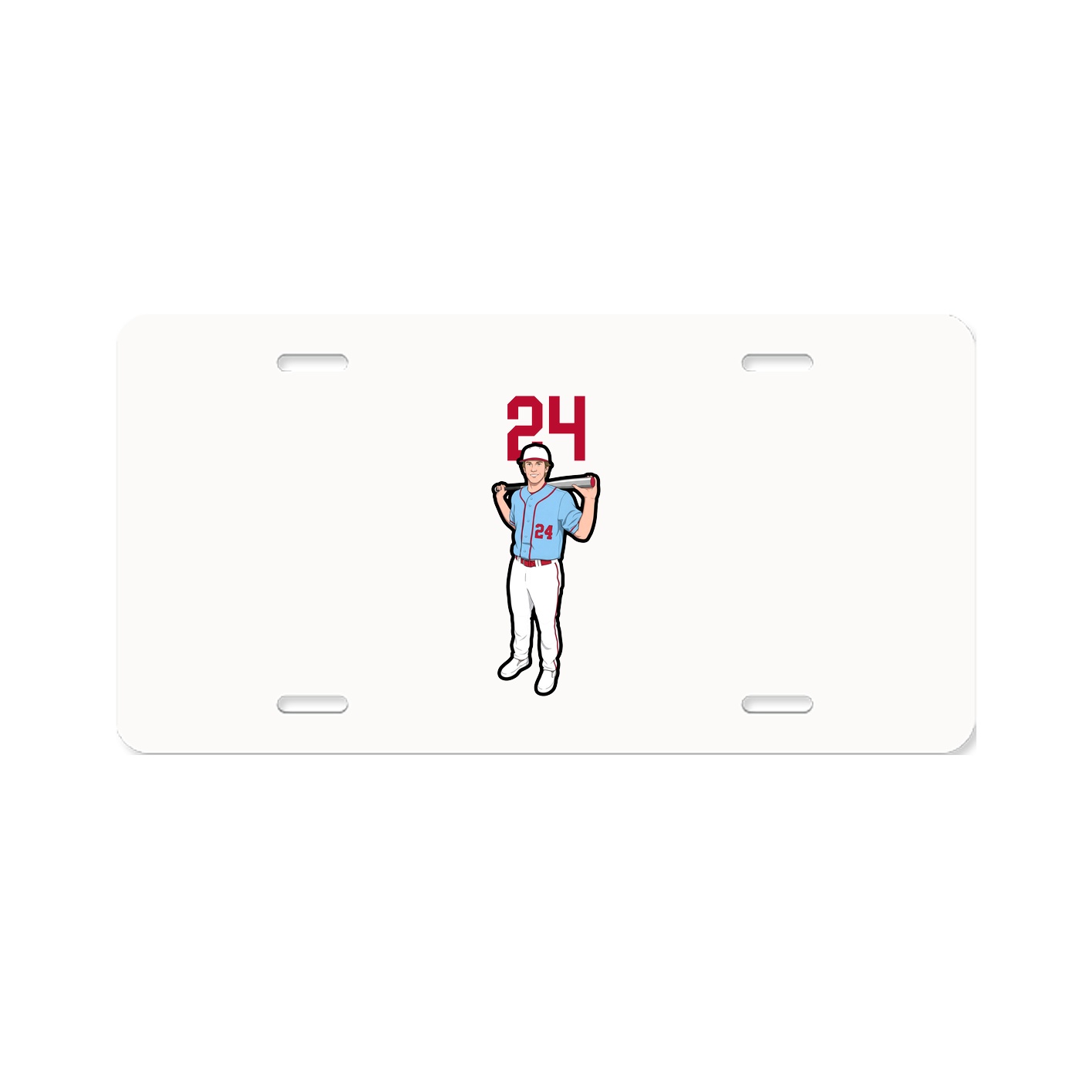 License Plate — Number Top in Classic