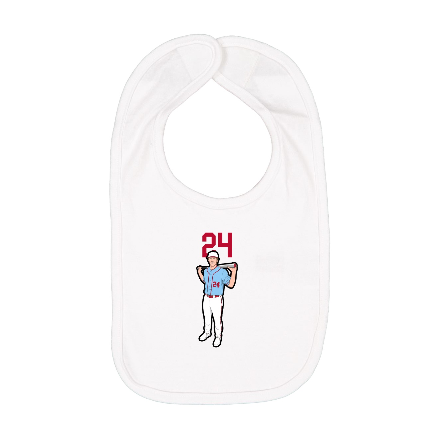 Infant Bib — Number Top in White