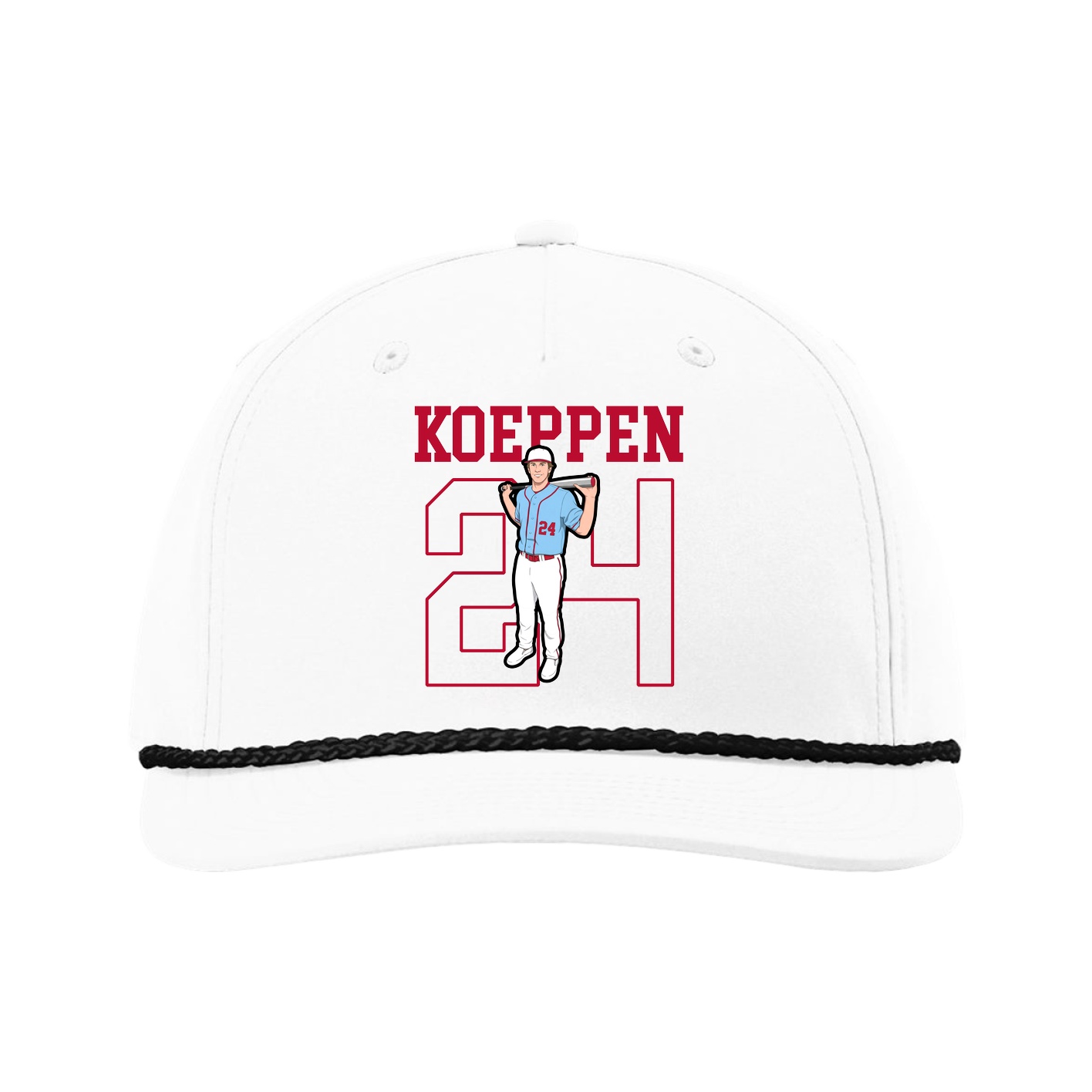 Five-Panel Classic Rope Cap — Shirsey in White
