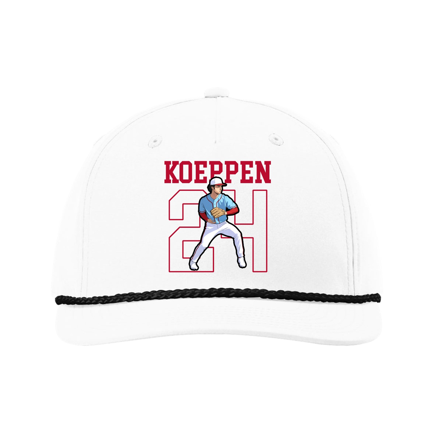 Five-Panel Classic Rope Cap — Shirsey in White