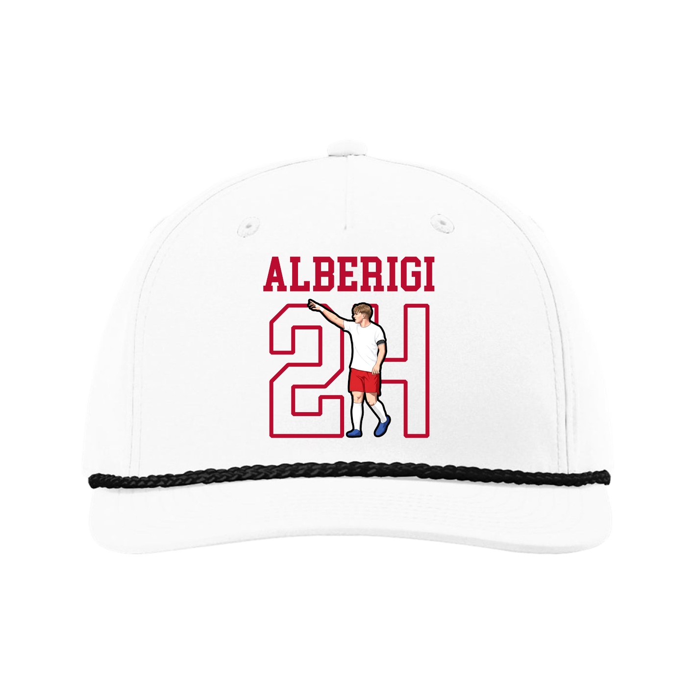 Five-Panel Classic Rope Cap — Shirsey in White