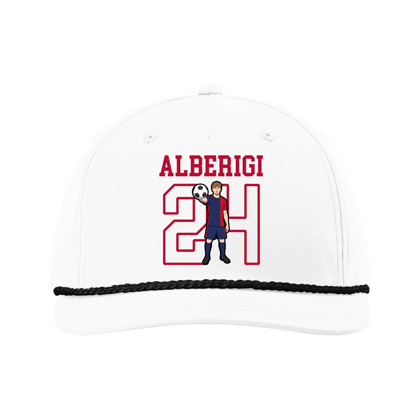 Five-Panel Classic Rope Cap — Shirsey in White