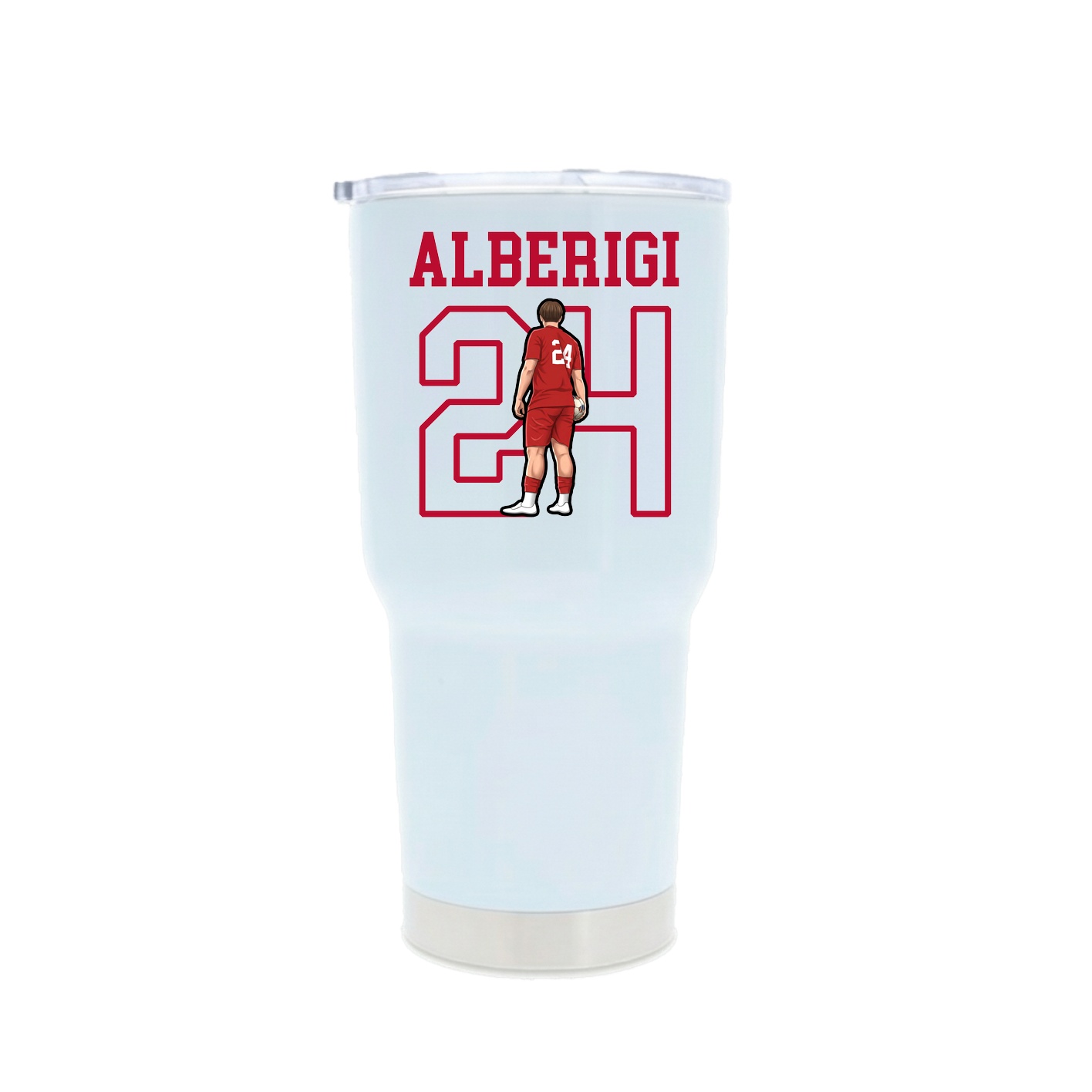 30oz Stainless Steel Tumbler — Shirsey in White