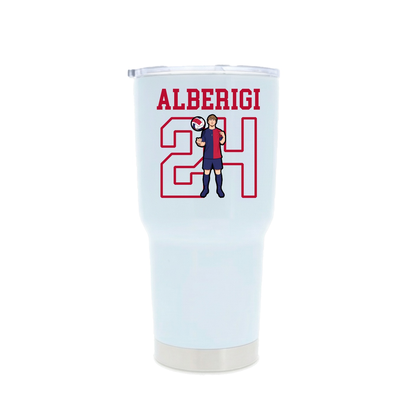 30oz Stainless Steel Tumbler — Shirsey in White