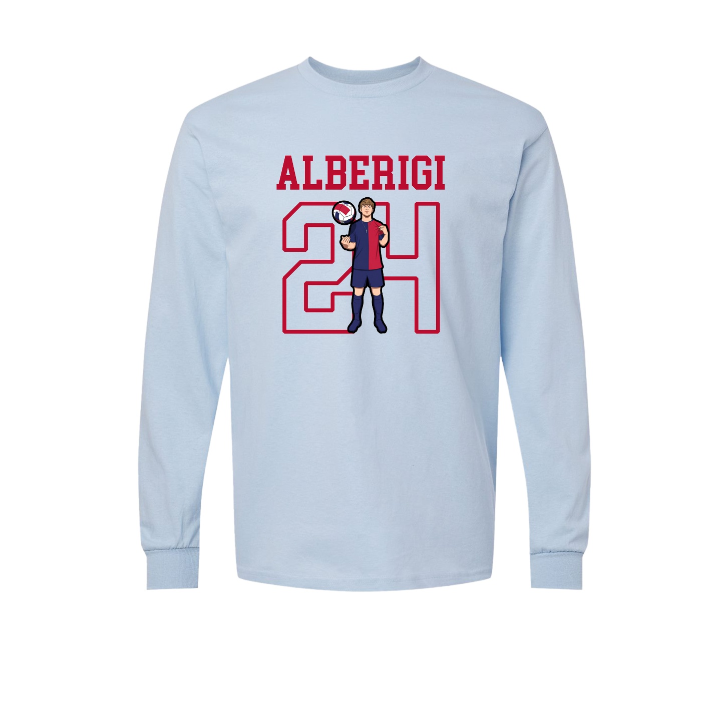 Long Sleeve Tee — Shirsey in Light Blue