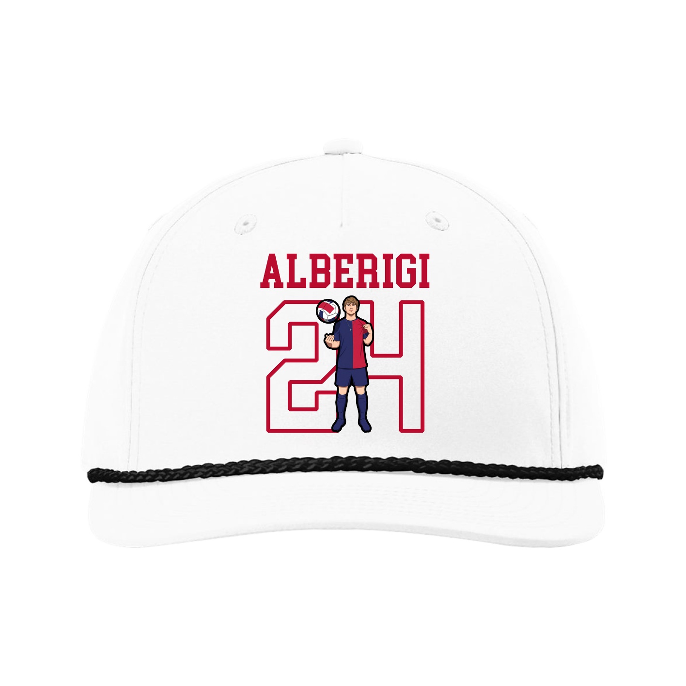 Five-Panel Classic Rope Cap — Shirsey in White