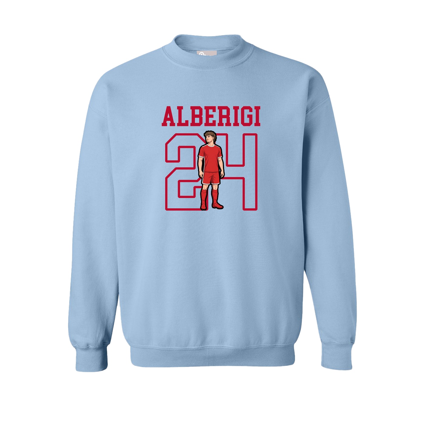 Fleece Crew — Shirsey in Light Blue