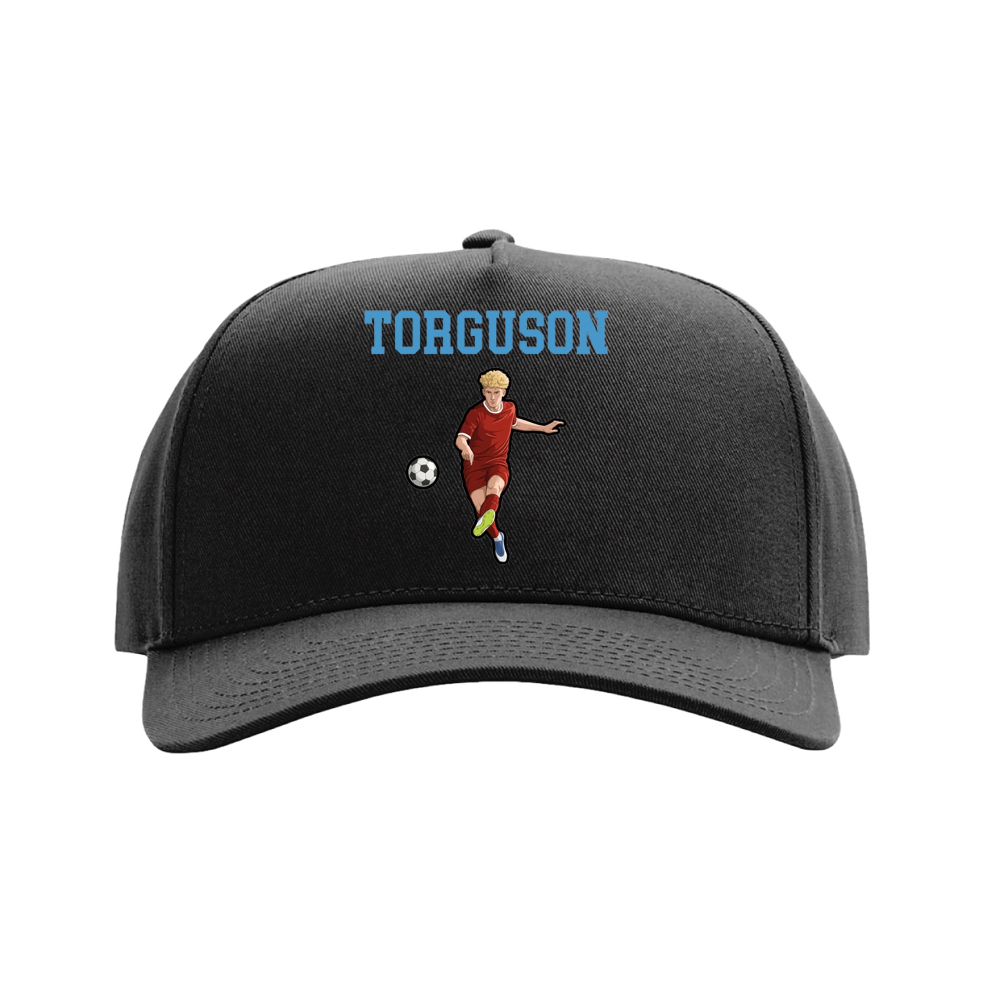 Full Fabric Five-Panel Champ Cap — Shirsey in Black