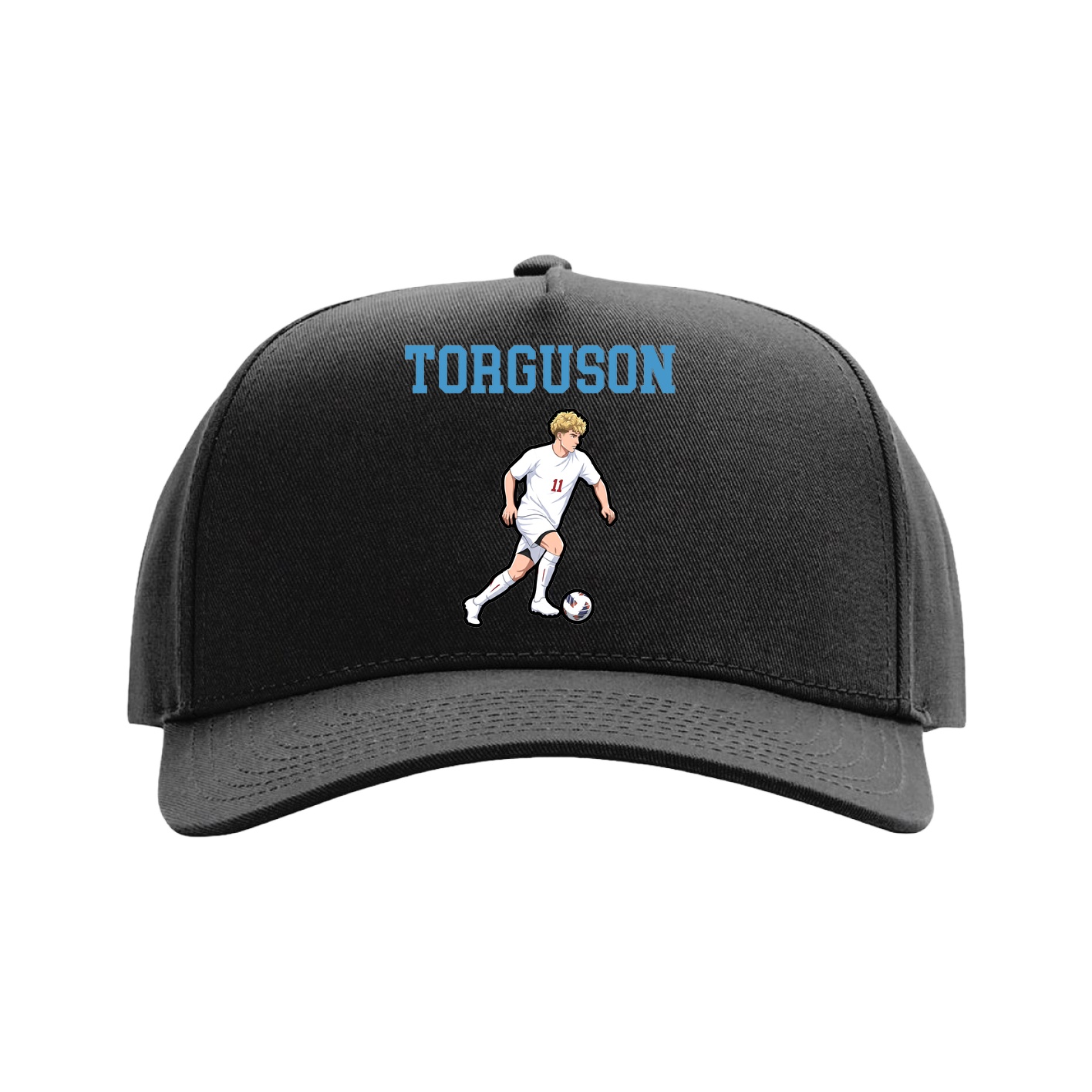 Full Fabric Five-Panel Champ Cap — Shirsey in Black
