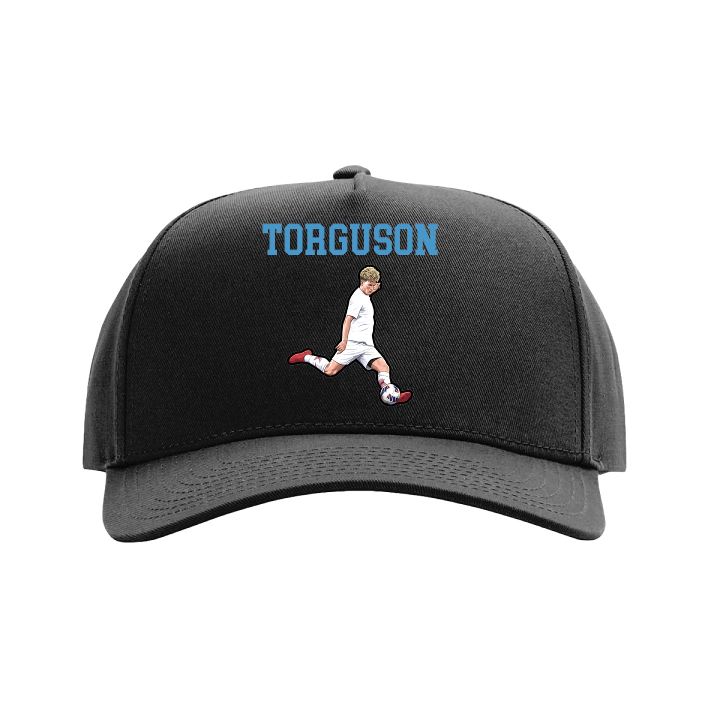 Full Fabric Five-Panel Champ Cap — Shirsey in Black