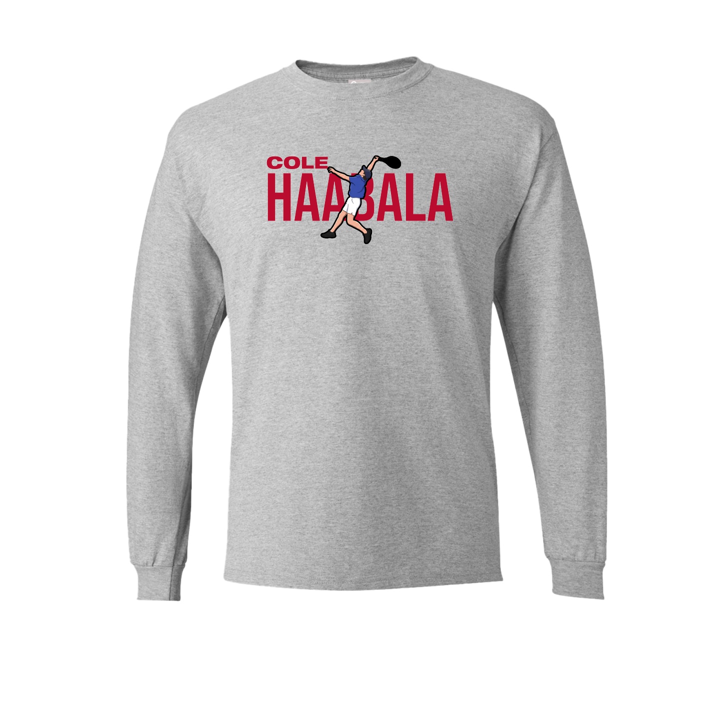 Long Sleeve Tee — Player Name in Grey