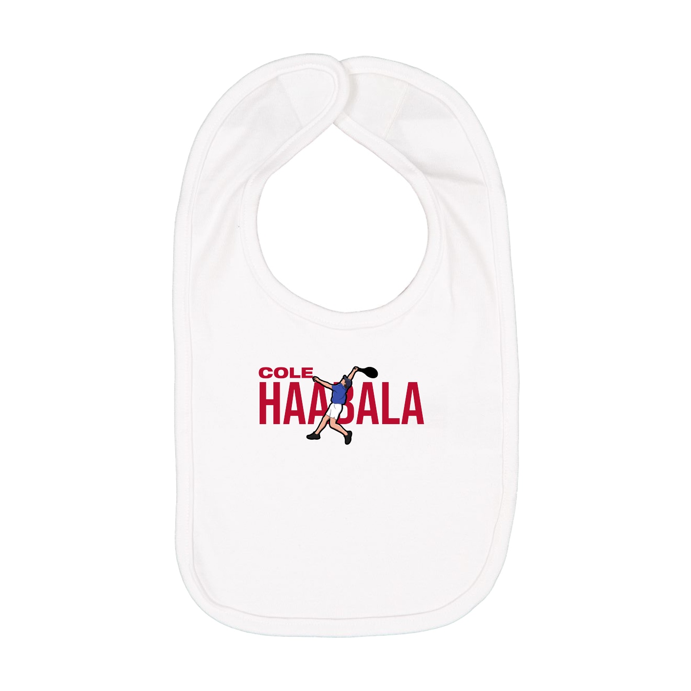 Infant Bib — Player Name in White