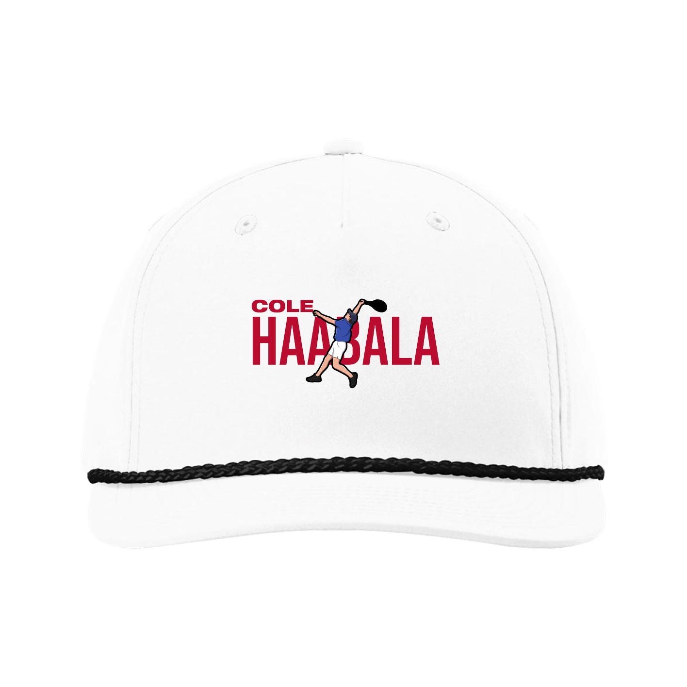 Five-Panel Classic Rope Cap — Player Name in White