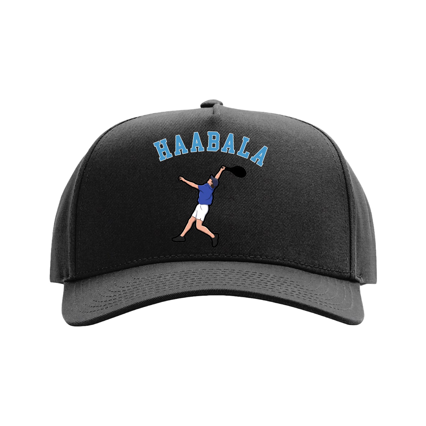 Full Fabric Five-Panel Champ Cap — Shirsey Arch in Black