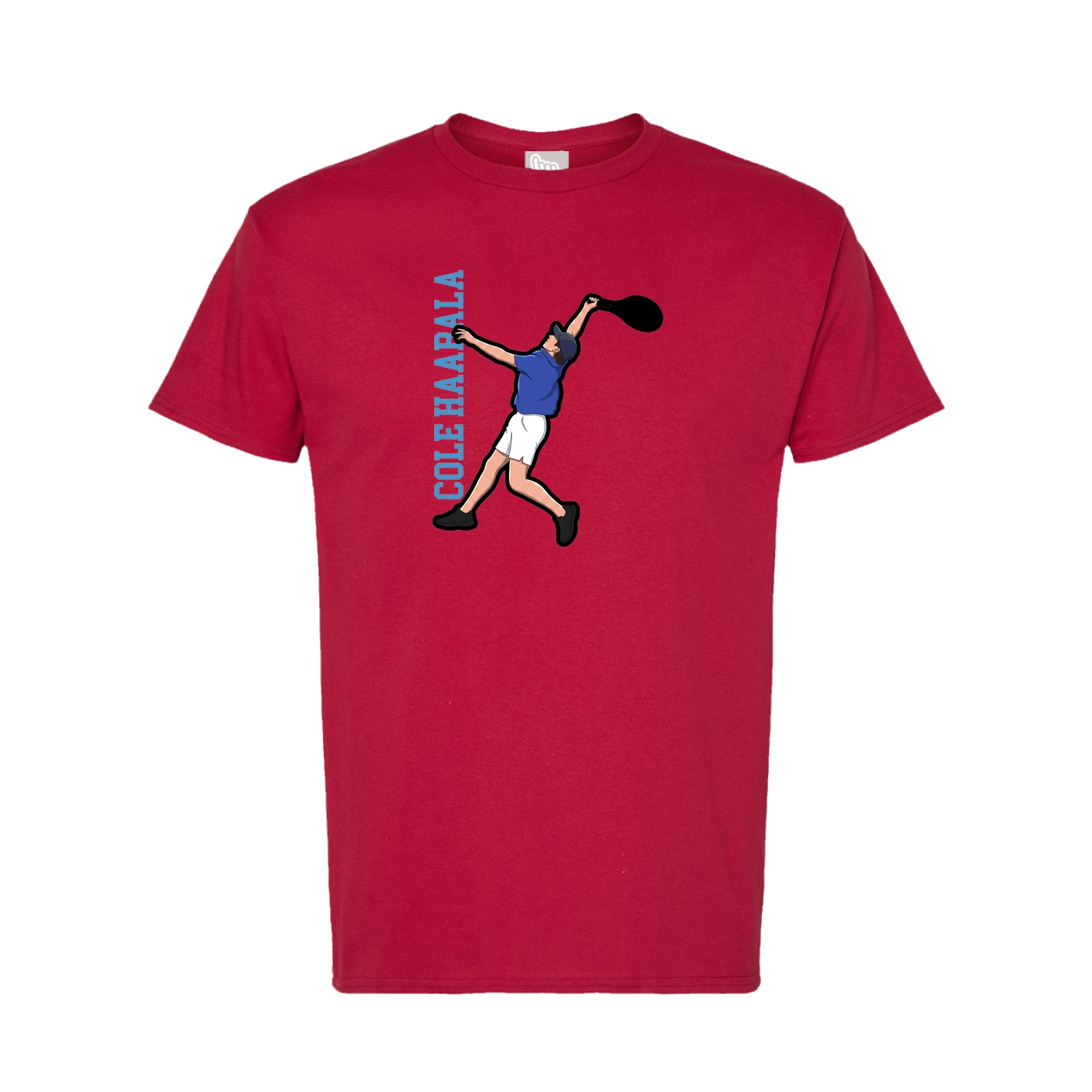 Tee — Name Vertical in Crimson