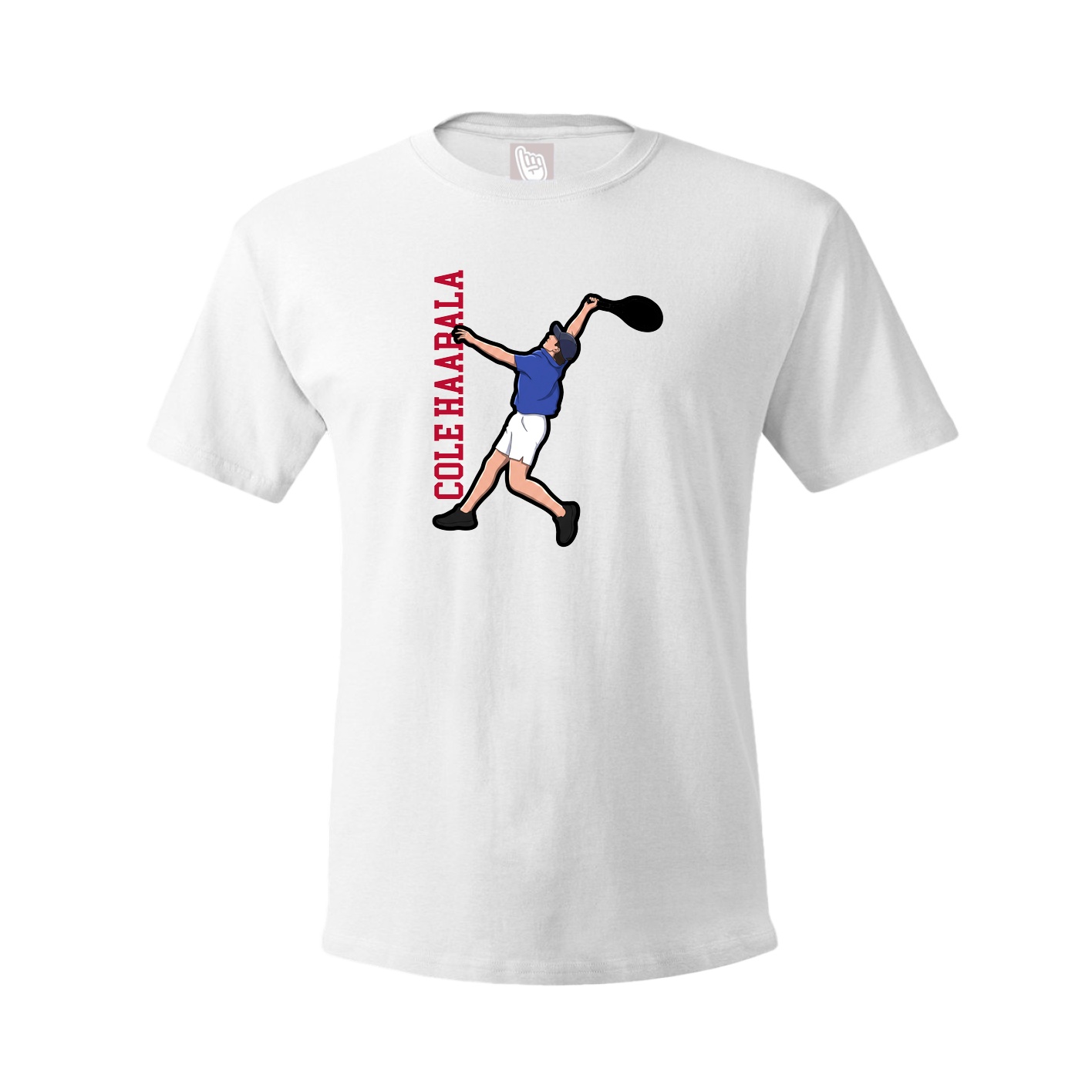 Youth Tee — Name Vertical in White