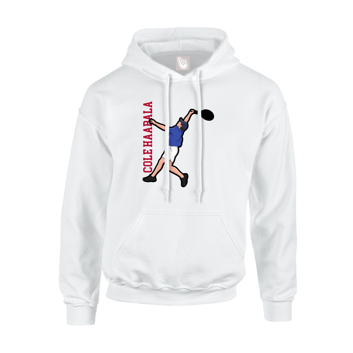 Youth Hoodie — Name Vertical in White