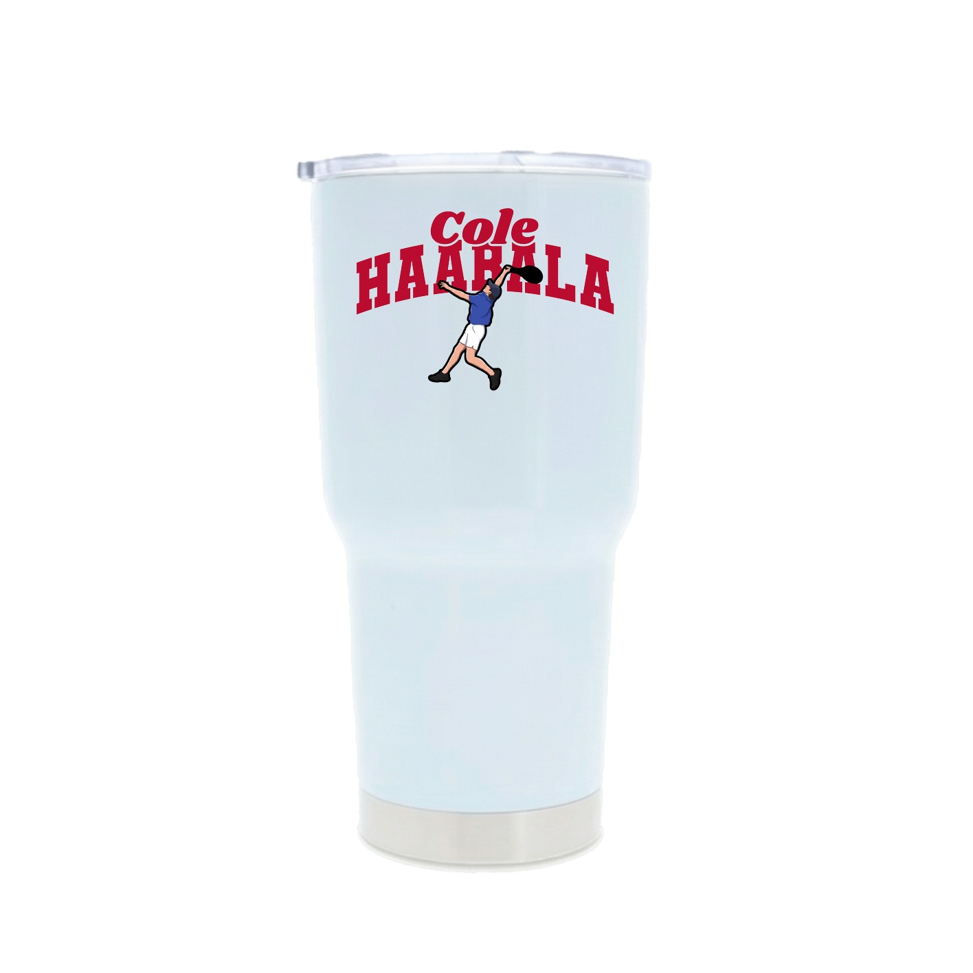 30oz Stainless Steel Tumbler — Signature Arch in White
