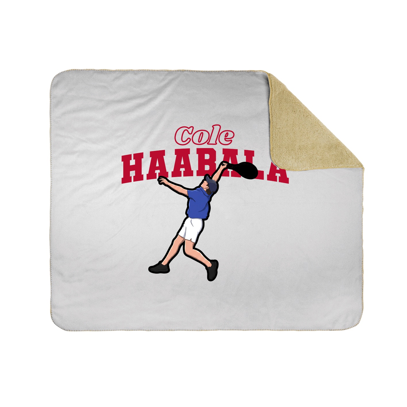 Throw Blanket — Name Arch in White