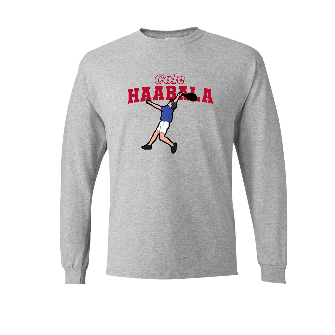 Long Sleeve Tee — Name Arch in Grey