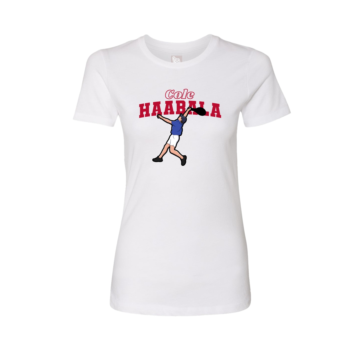 Fitted Women's Tee — Name Arch in White