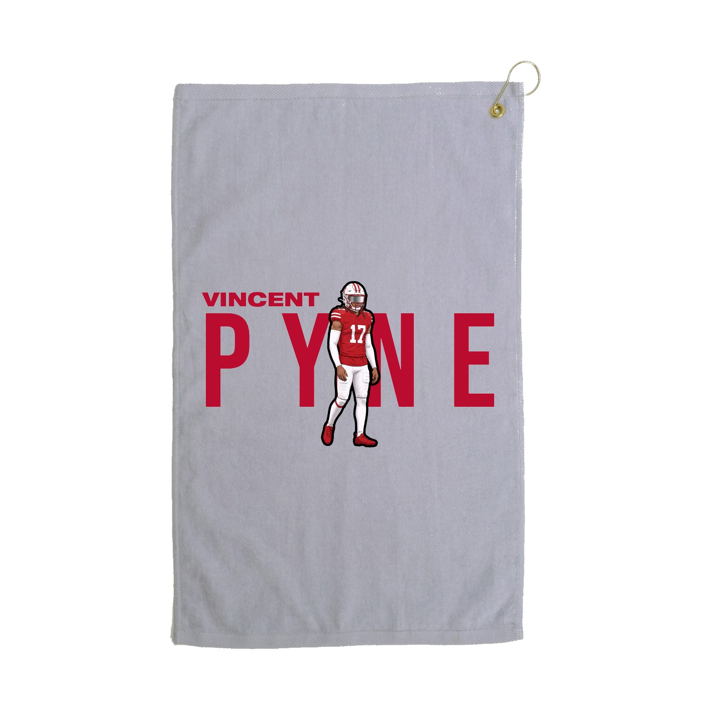 Golf Towel — Player Name in Grey