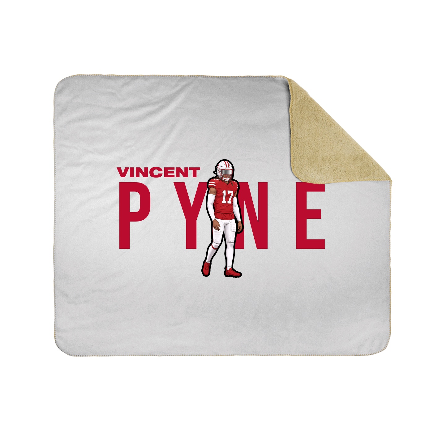 Throw Blanket — Player Name in White
