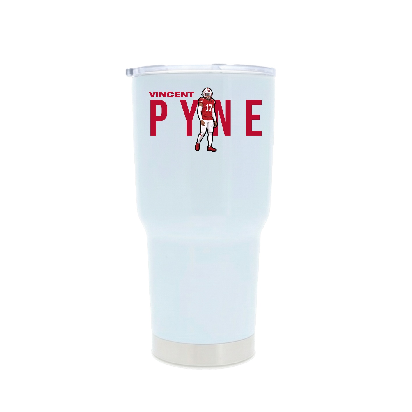 30oz Stainless Steel Tumbler — Player Name in White