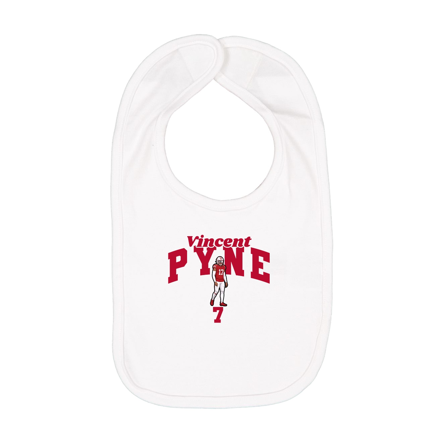 Infant Bib — Signature Arch in White