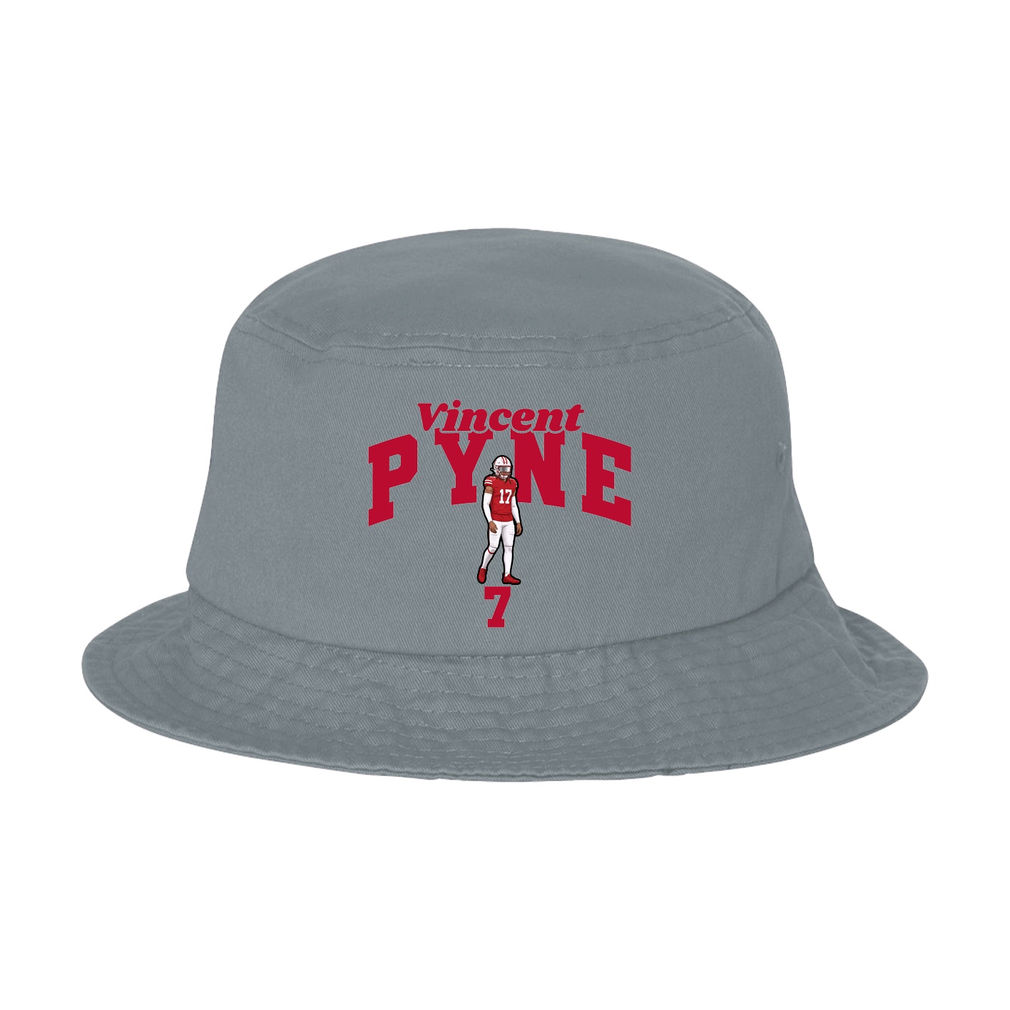 Bucket Cap — Signature Arch in Grey