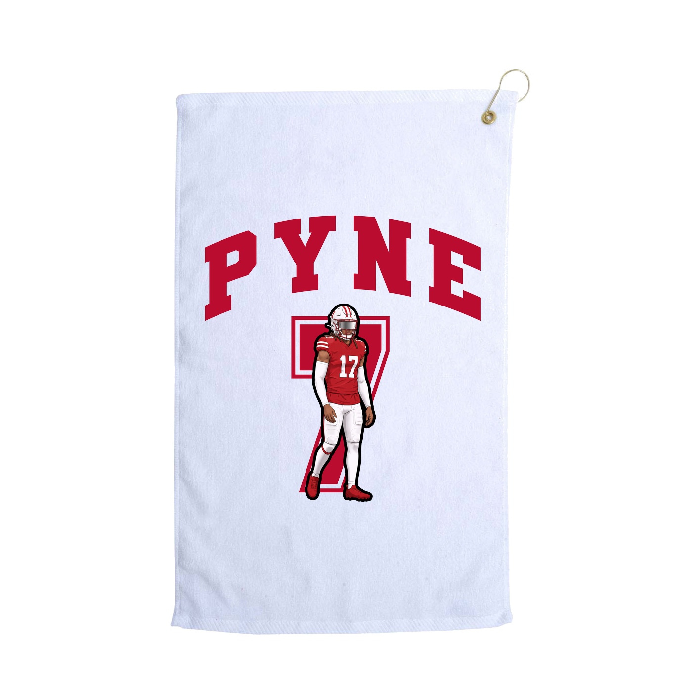 Golf Towel — Number in White