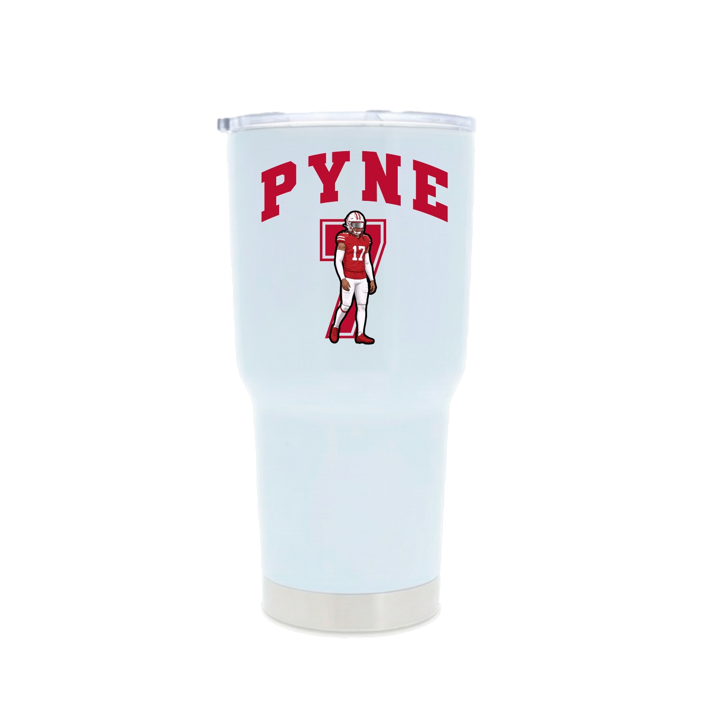 30oz Stainless Steel Tumbler — Number in White