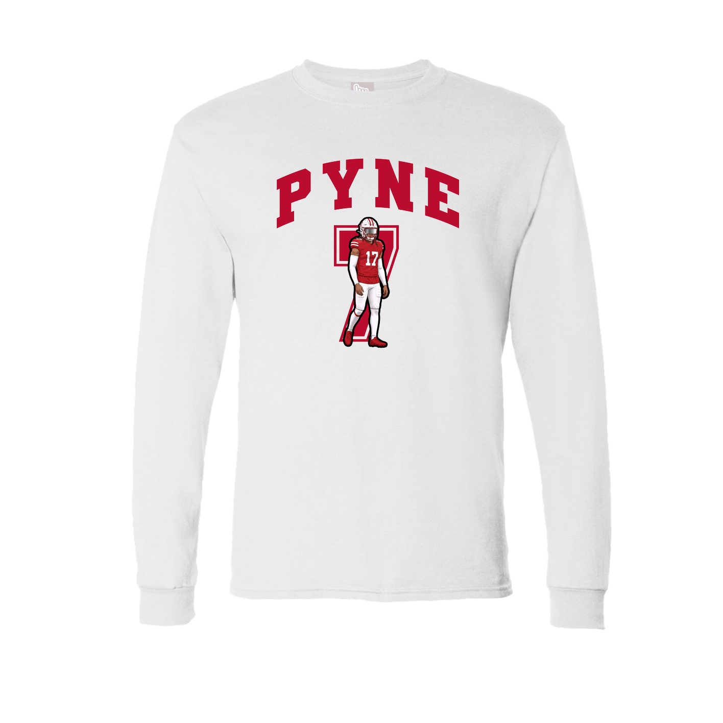 Long Sleeve Tee — Number in White