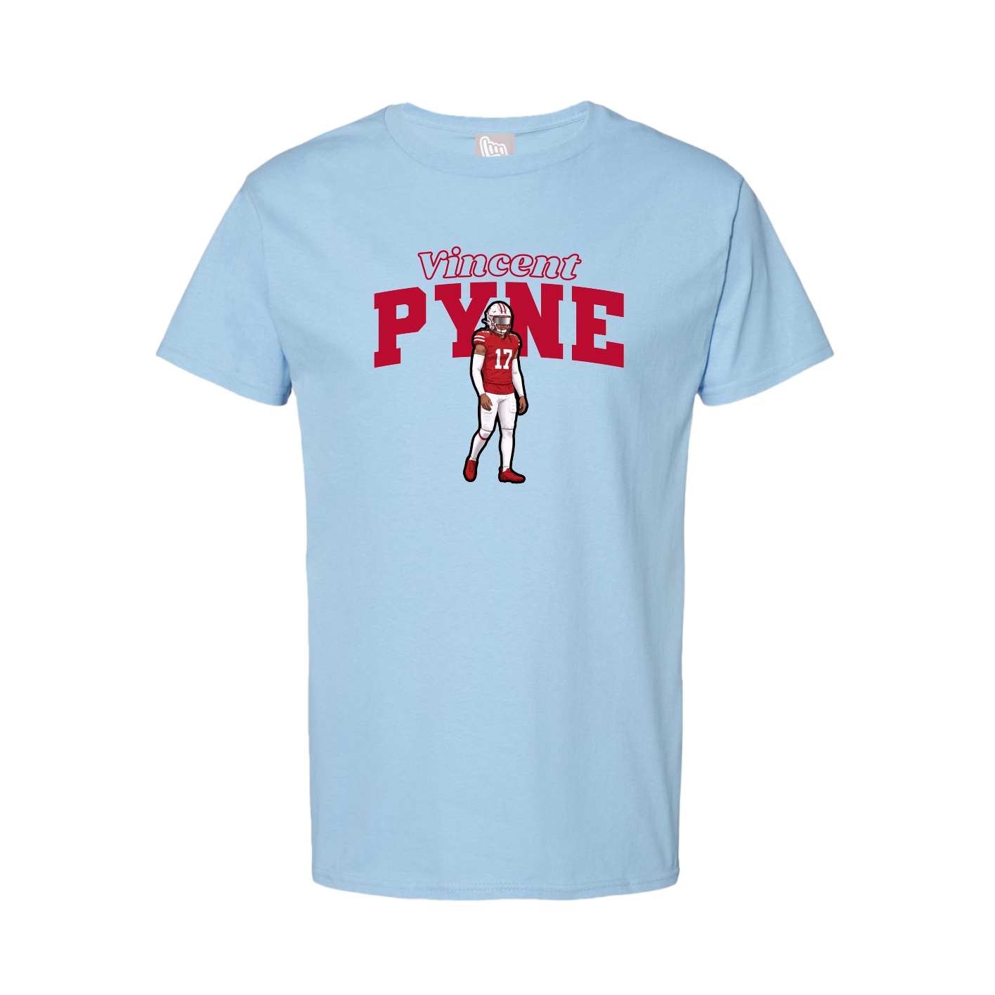 Youth Tee — Name Arch in Light Blue