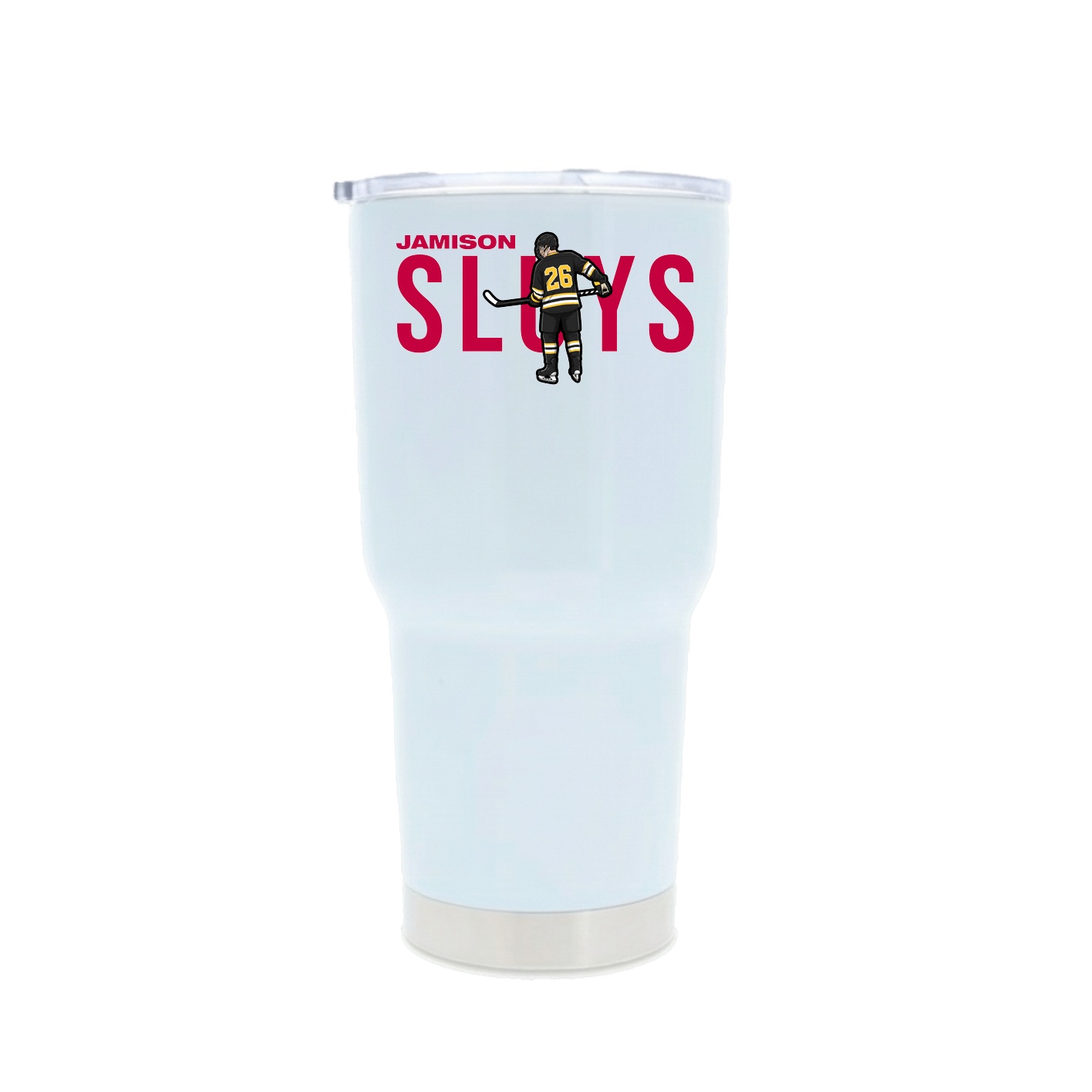 30oz Stainless Steel Tumbler — Player Name in White