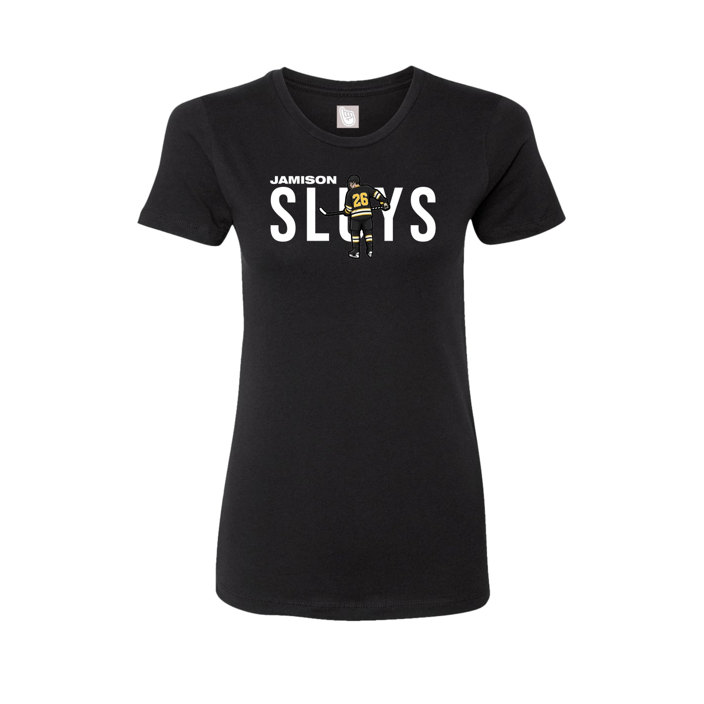 Fitted Women's Tee — Player Name in Black