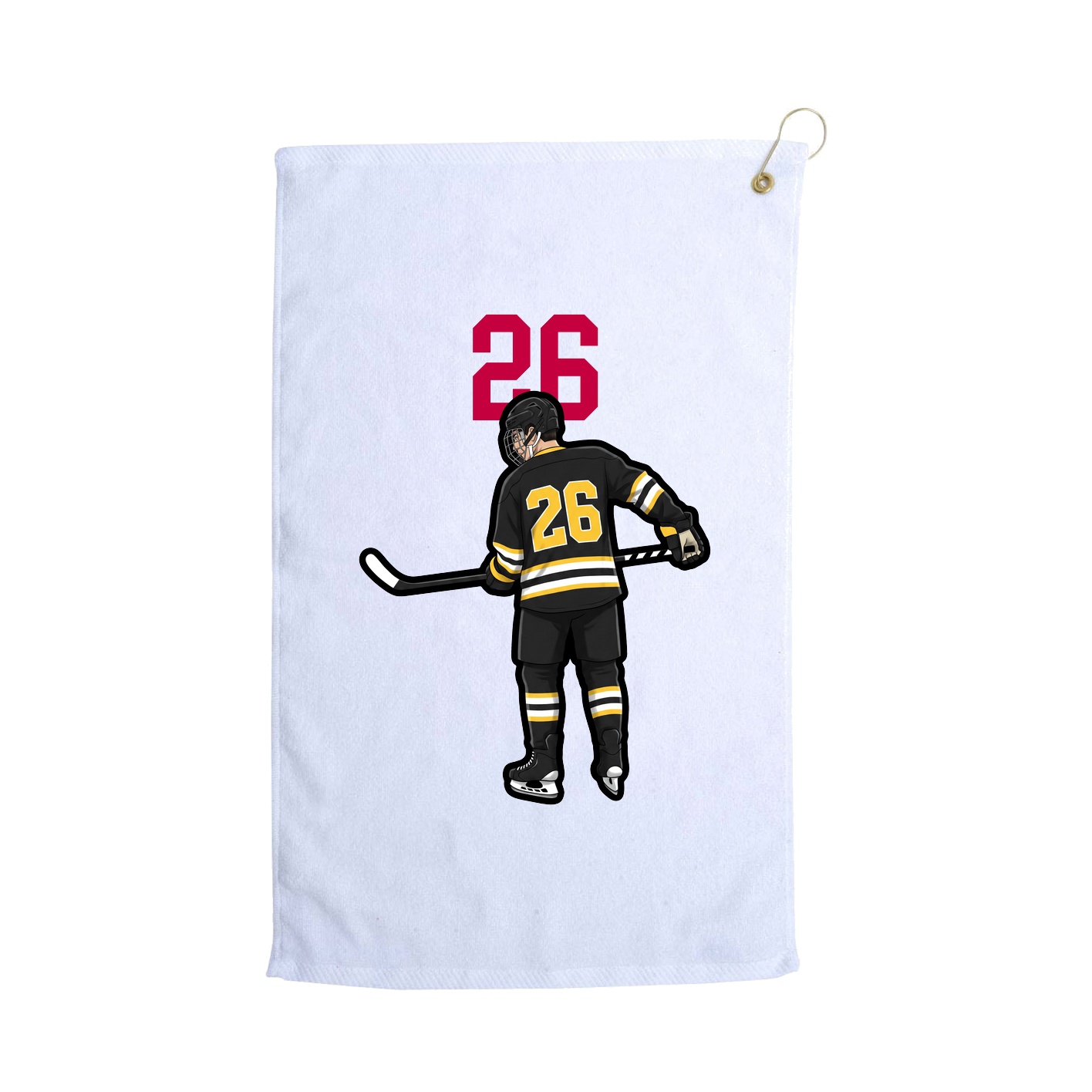 Golf Towel — Number Top in White