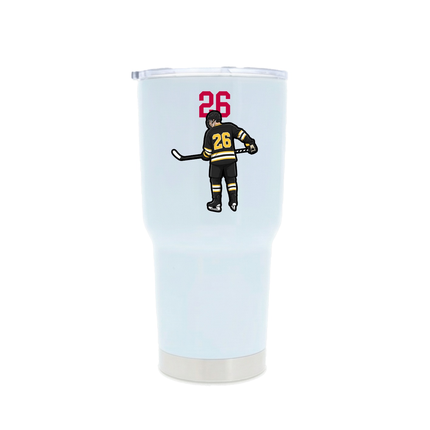 30oz Stainless Steel Tumbler — Number Top in White