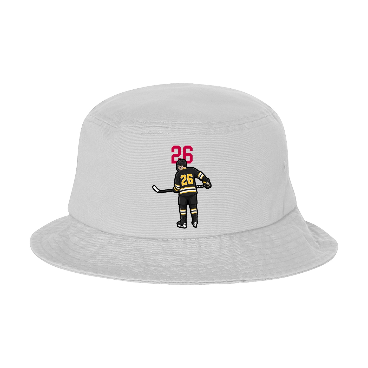 Bucket Cap — Number Top in White