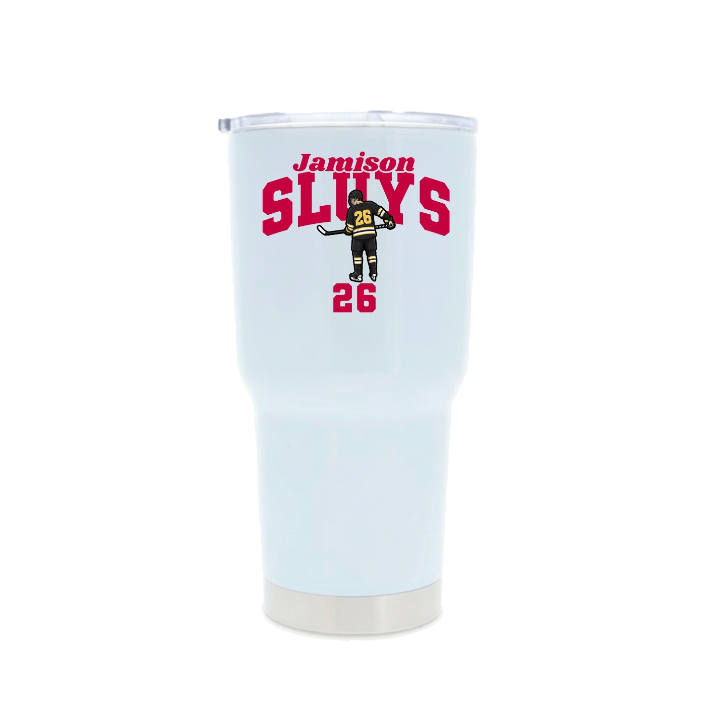 30oz Stainless Steel Tumbler — Signature Arch in White