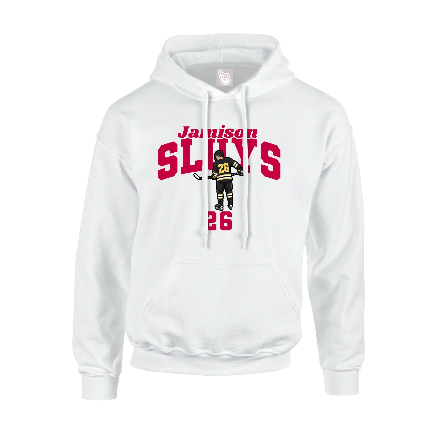 Youth Hoodie — Signature Arch in White