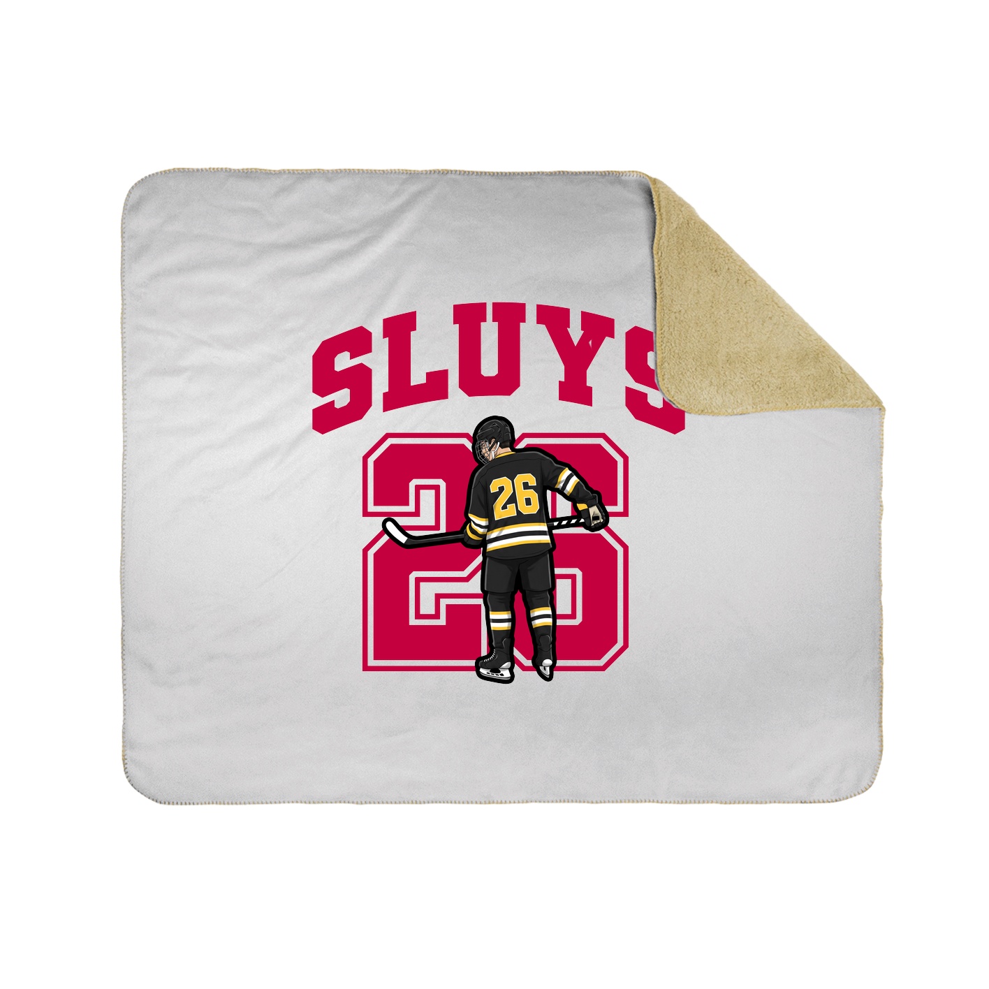 Throw Blanket — Number in White