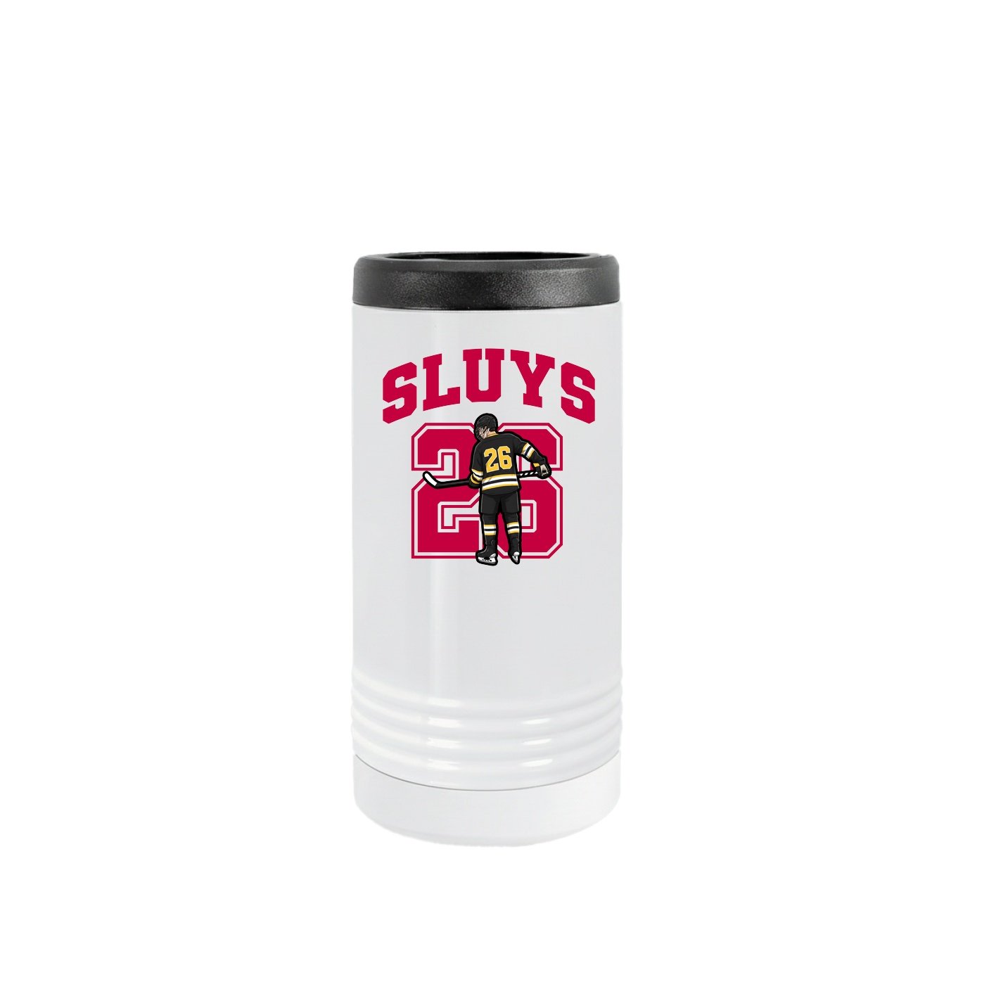 Slim Beverage Holder — Number in White
