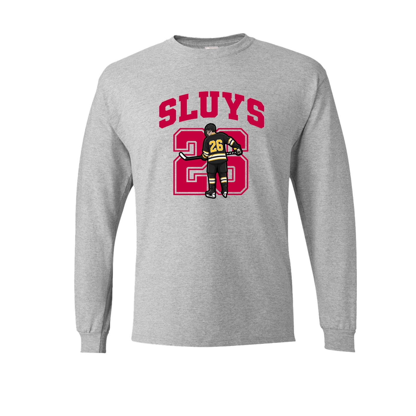 Long Sleeve Tee — Number in Grey