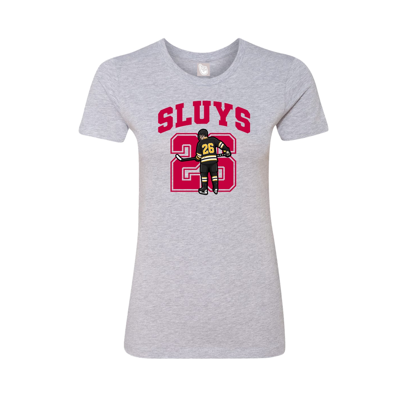 Fitted Women's Tee — Number in Grey