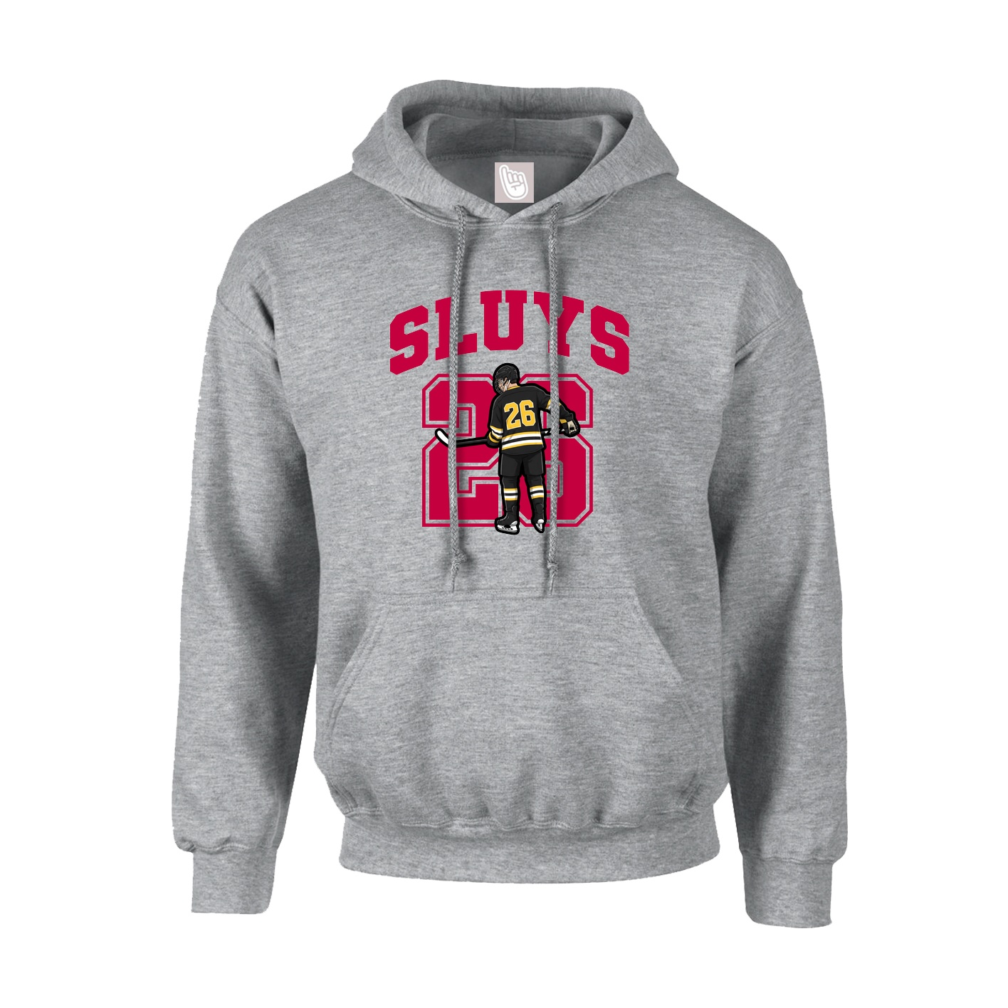 Youth Hoodie — Number in Grey