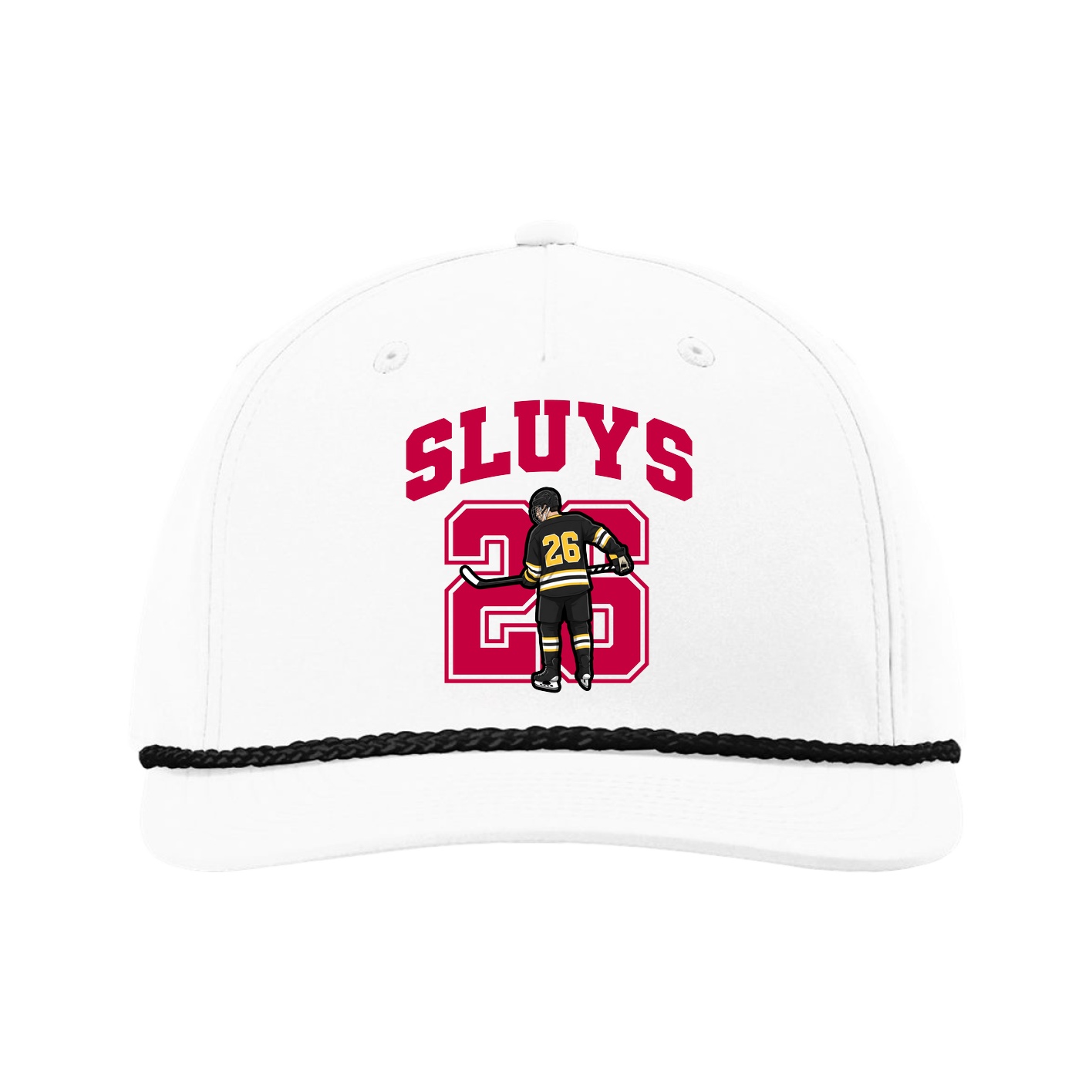 Five-Panel Classic Rope Cap — Number in White