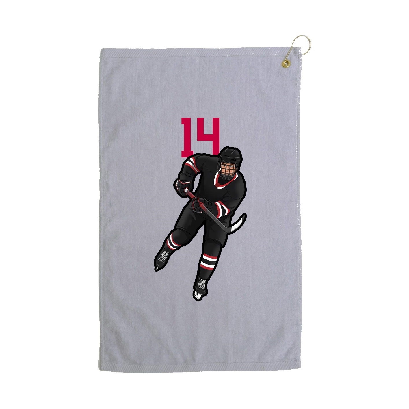 Golf Towel — Number Top in Grey