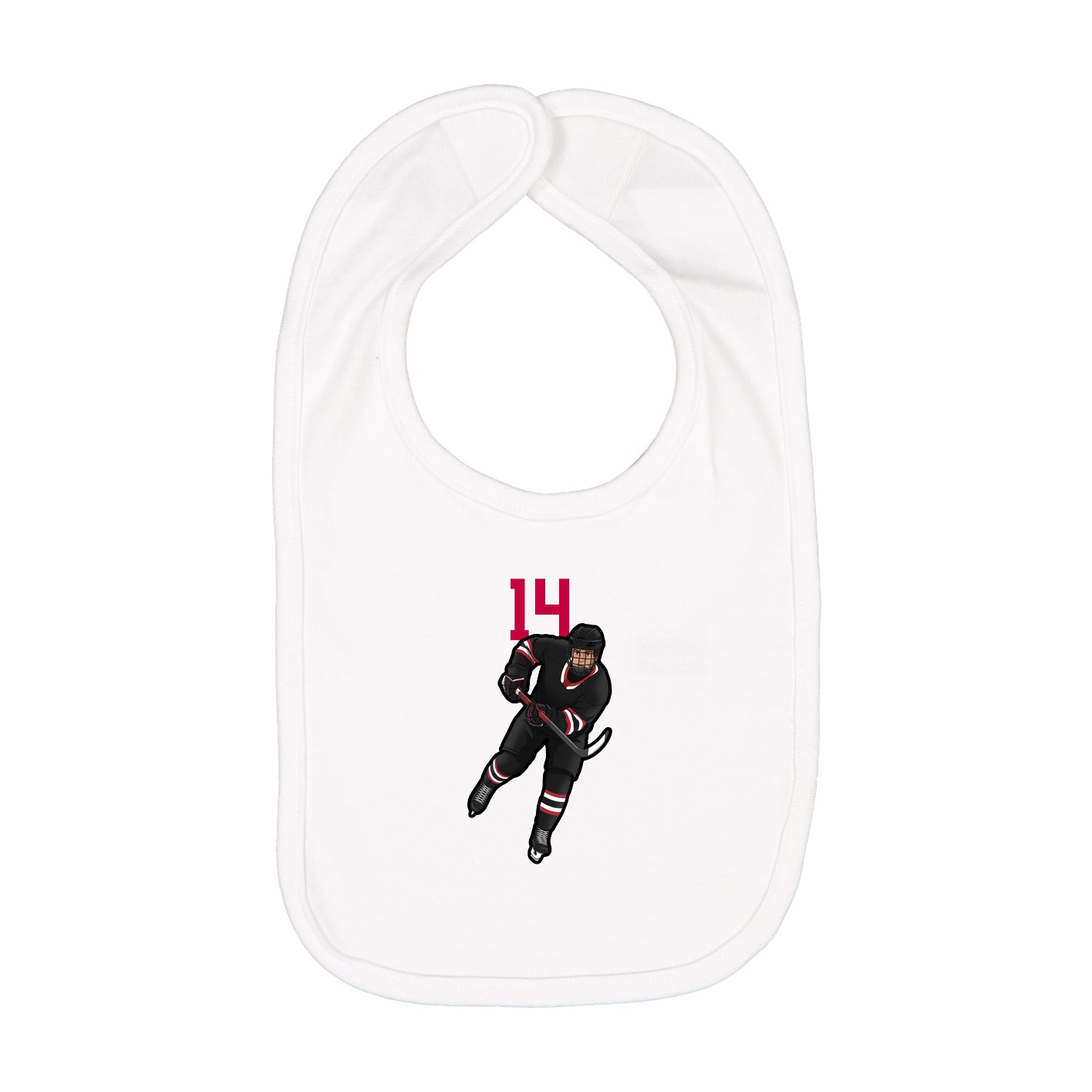 Infant Bib — Number Top in White