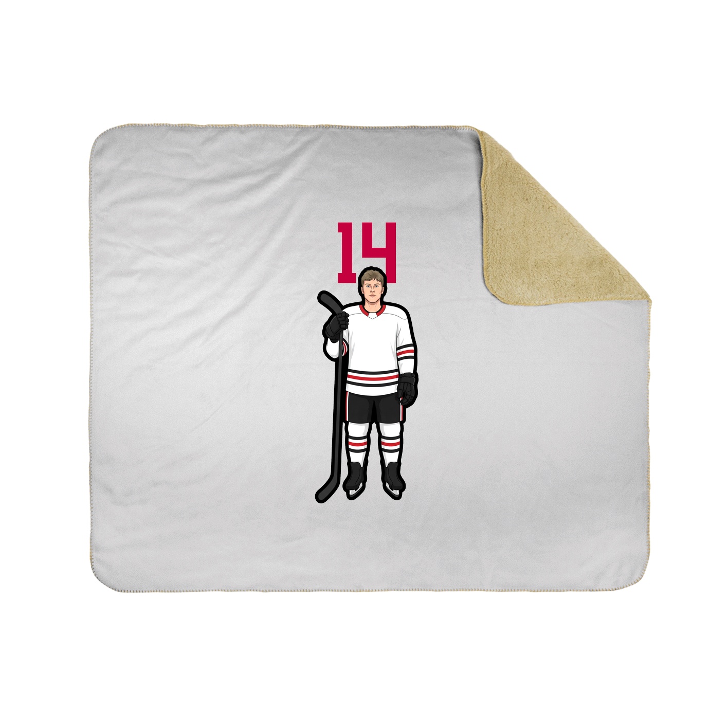 Throw Blanket — Number Top in White